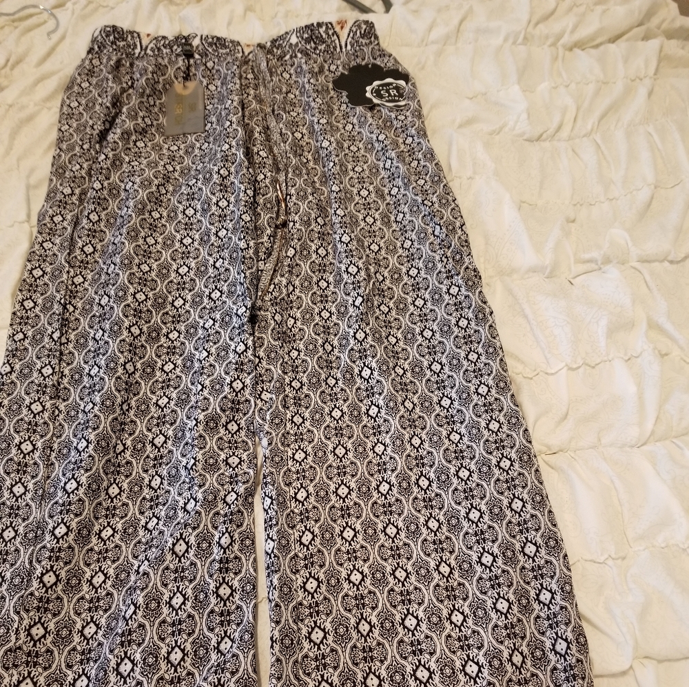 Wide leg boho pants